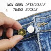 TSZYYM 100 Sets Buttons for Jeans,No-Sew Removable Adjustable Metal Jean