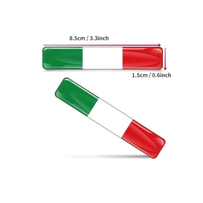 DIGIART INTERNATIONAL ITALIA ITALIAN ITALY FLAG 3D EPOXY CAR EMBLEM