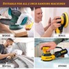 Haogo 50Pcs Sanding Discs,125mm 8 Holes Hook and Loop Sander