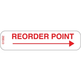 PHARMEX PHARMEX 1-414 Permanent Paper Label, "Reorder Point", 1 9/16" x 3/8", White (500 per Roll, 2 Rolls per Box)