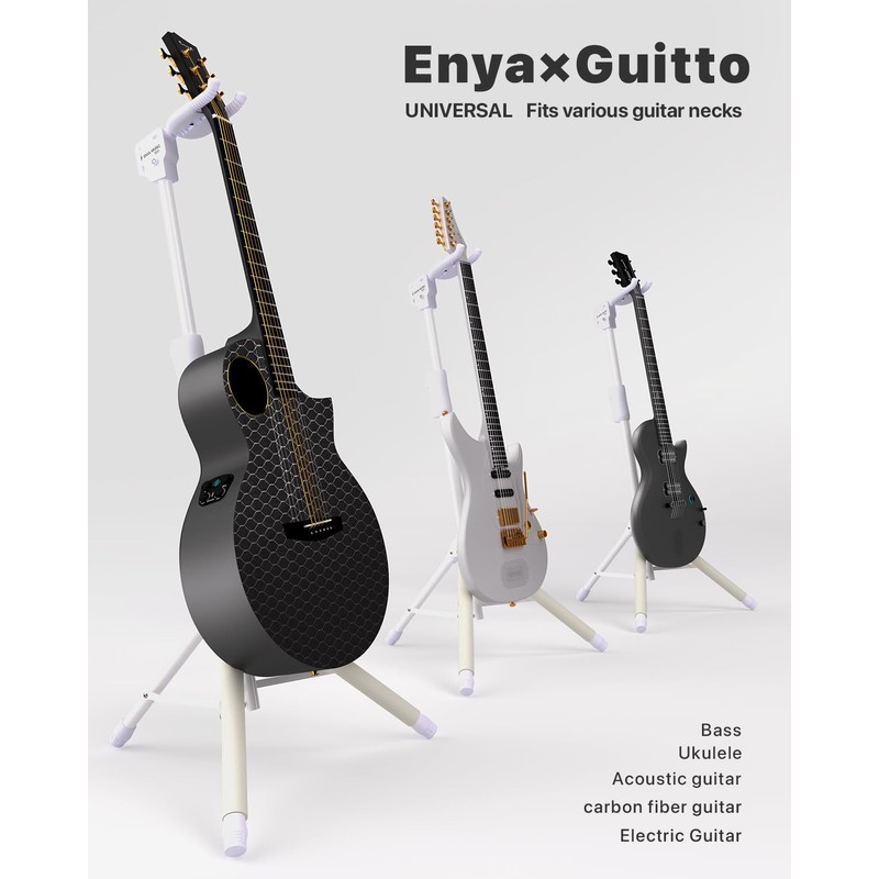 enya Auto-Lock Guitar Stand - Heavy Duty Steel, 33lbs Capacity,