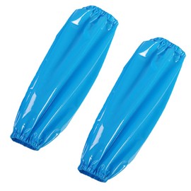 Blue Waterproof Oversleeves Reusable Oilproof Arm Sleeves Covers Elastic Cuffs Protective Arm Oversleeves for Car Washing Painting Dish Washing Cooking Dog Grooming