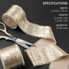 Shimmery Gold Silk Ribbon - 3 Rolls Chiffon Frayed Sparkling
