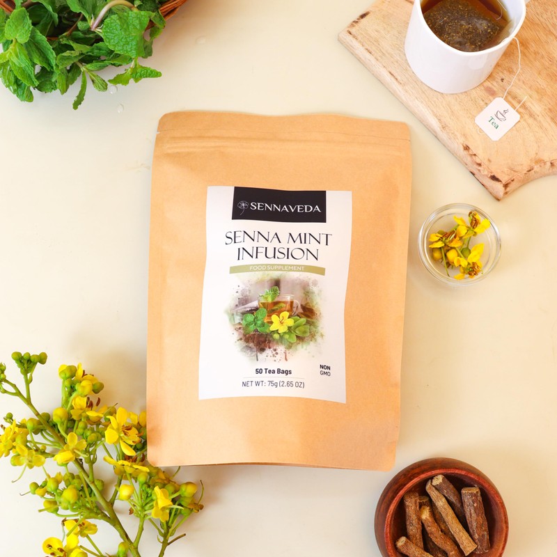 Sennaveda Senna Mint Infusion – 50 Tea Bags| Made with