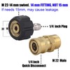 Pressure Washer Adapter 1/4" Quick Connect Kit M22-14 Adapter