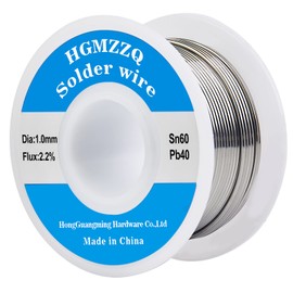 HGMZZQ 60/40 Tin Lead Solder Wire with Rosin core for Electrical Soldering 0.039 inch(1.0mm-50g)