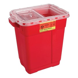 BD 305615 Extra Large Sharp Collector, Natural Hinge Top, 18.5" Height, 17.75" Width, 11.75" Length, Red (Pack of 8)