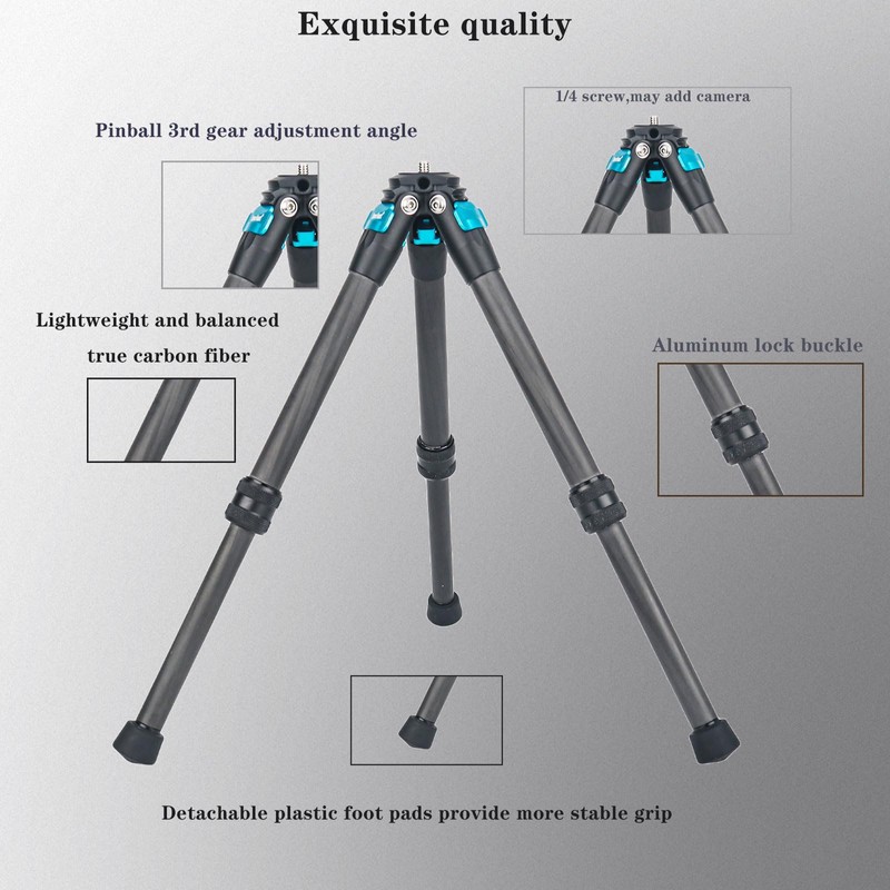 Mini Carbon Fiber Tripod Desktop Tabletop Stand Tripod for Gopro