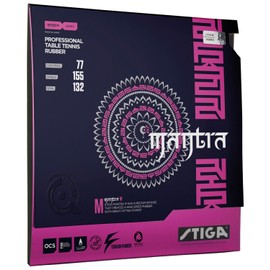 STIGA 1708-1605-21 Table Tennis Rubber, Tension Type, Soft, Mantra, Red, Extra Thick