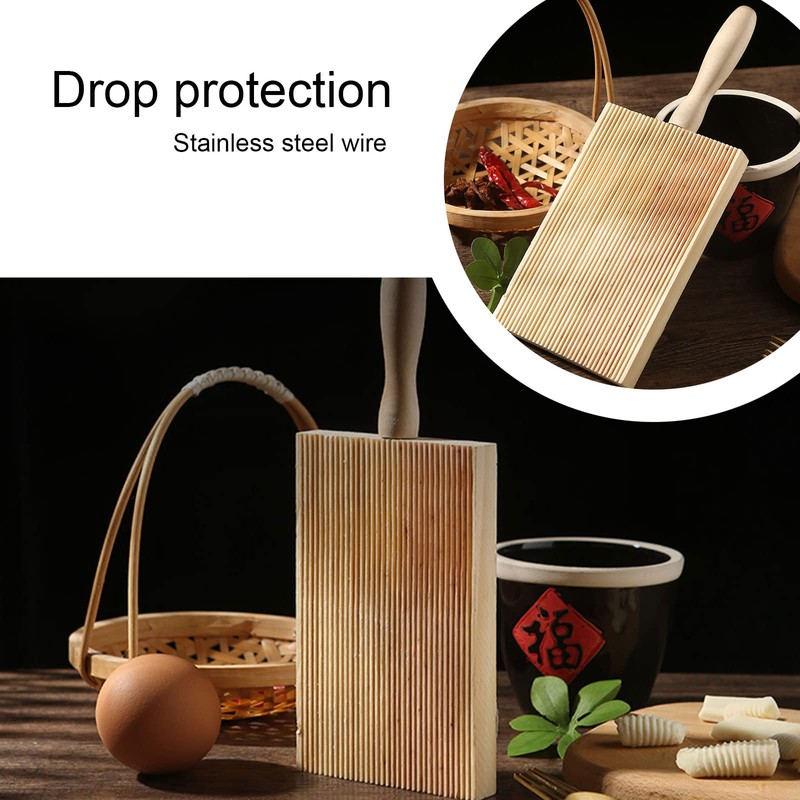 Pasta Maker Gnocchi Board Wooden Butter Paddles for Kneading Dough