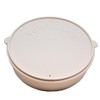 6" Cream Plastic Tortilla Warmer/Microwaveable Food Warmer Container for Tortilla