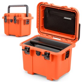 NANUK Trail 10-11.2L (3-Gallon) Waterproof Storage Box – Modular & Compact Cargo Case for Camping, Fishing, Hunting & Outdoor Storage – Dustproof and Impact Resistant (12.9” x 9.7” x 10.3”) – Orange