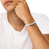 Diesel Men's Silver Leather Stackable Bracelet (Model: DX1518040)