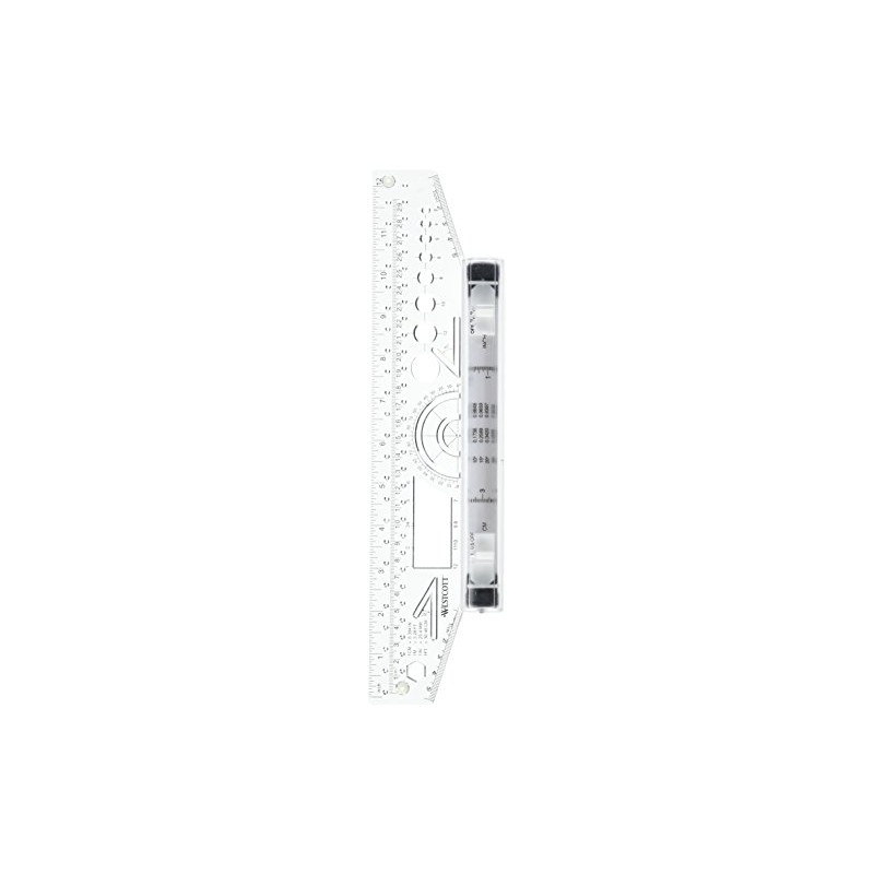 Westcott 12" Rolling Ruler, Clear