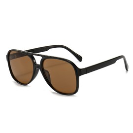 OSAGAMA Vintage Retro Sunglasses Yellow Tinted Glasses Oversized Oversize Sunglasses for Men and Women, Polarised brown, Retro