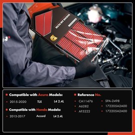 A-Premium - Filtro de aire de motor preengrasado de alto rendimiento compatible con Acura TLX 2015-2020 y Honda Accord 2013-2017, 2.4L