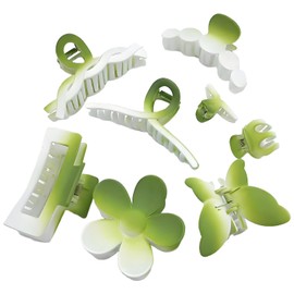 8PCS Large Small Claw Hair Clips Set for Women Girls Flower Non-slip Clips Thick Thin Hair Fashion Cute Multi-style Hair Accessories