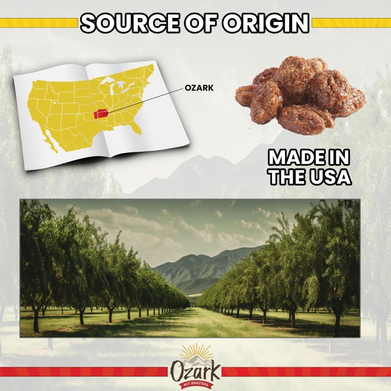 OZARK NUT ROASTERS, Cinnamon Pecans, Flavored Snack Nuts, World-Class Gourmet