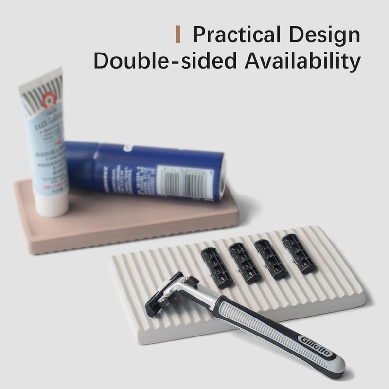 NICITY Diatomite Razor Holder for Shower,Water Absorption Fast Drying Natural