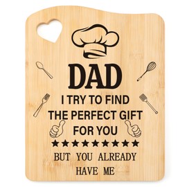 Tulolvae Dad Birthday Gifts, Bamboo Chopping Board Presents for Daddy, Christmas Fathers Day Thank You Gift for Father from Daughter Son, Valentines Day Home Kitchen Gifts for Dad