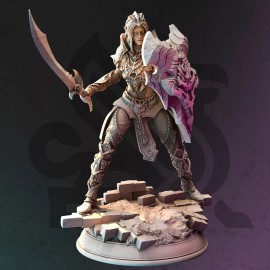 DM Stash Mrina Reloth Drow Elf Moon Paladin Miniature | D&D DnD