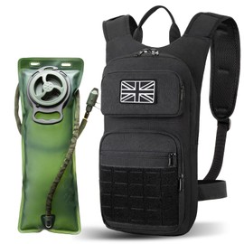 Hydration Backpack Tactical with 3l Water Bladder: Hiking MOLLE Military Day Bag for Hunting for Men Women