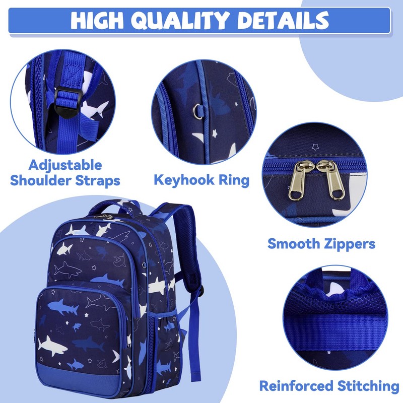 VASCHY Kids Backpack Girls Boys Cute 16 Inch Primary School