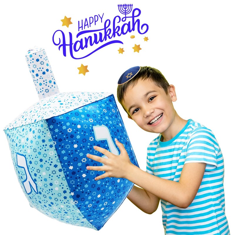 The Dreidel Company 2 Foot Hanukkah Inflatable Dreidel, Chanuka Party