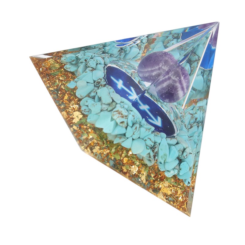 Constellation Pyramid Stone for Positive Energy Reduce Stress Chakra Resin