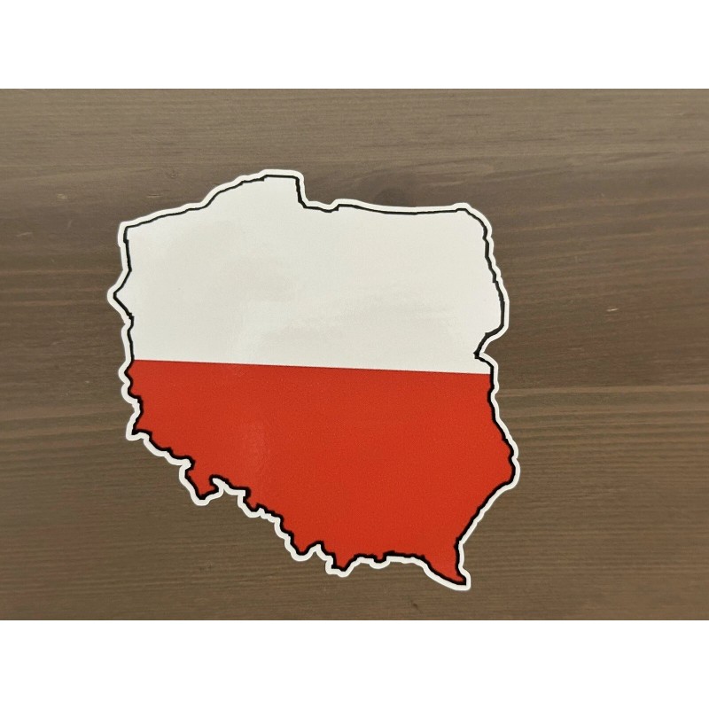 BIEKRSTUFFUS POLAND MAP FLAG BUMPER STICKER LAPTOP STICKER TOOL BOX