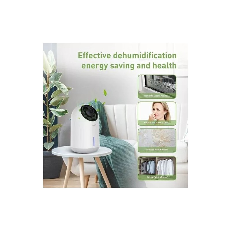 vavsea Compact Mini Portable Dehumidifier 1500ml (322 sq ft) with