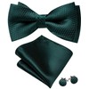 Barry.Wang Emerald Green Bow Ties for Men Pre-tied Bow Tie