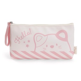 NICI Mymochi Hello! 61816 Pencil Case 21.5 x 12 x 2 cm Beige Pencil Case for Girls and Women, School Bag, Office or Cosmetic Pencil Case