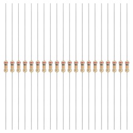 YOKIVE 200 Pcs 1/4W (0.25 Watts) 20k Ohm 5% Carbon Film Resistor, Carbon Film Single Fixed Resistor | Great for DIY Electronic Devices, Circuit Boards, Sensors