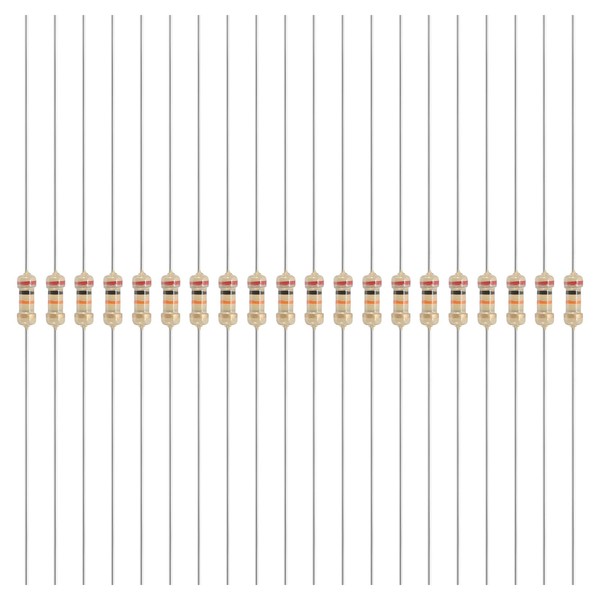 YOKIVE 200 Pcs 1/4W (0.25 Watts) 20k Ohm 5% Carbon