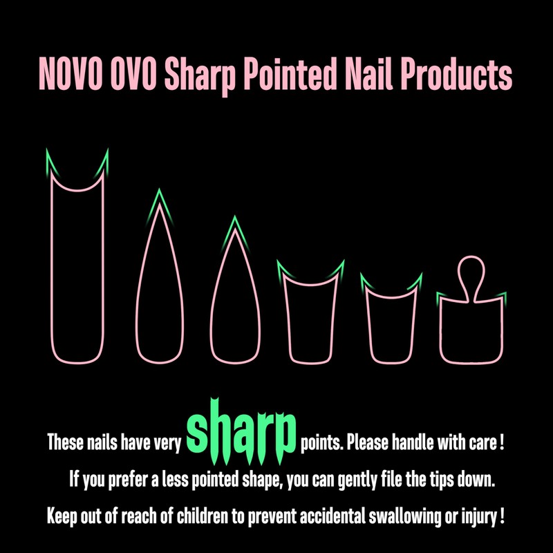 NOVO OVO Halloween Short Toe Nail Tips, Press On with