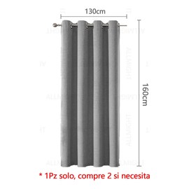Cortina Blackout Aislada Térmica Lino 130x160 Habitación 1pz