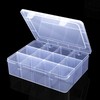 YUGOOD Large Clear Organizer Box,12 Grids Organizer Box with Removable