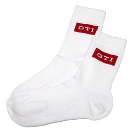 Volkswagen 3A4084361A084 GTI Tennis Socks Stockings, Size 43-46, White, White