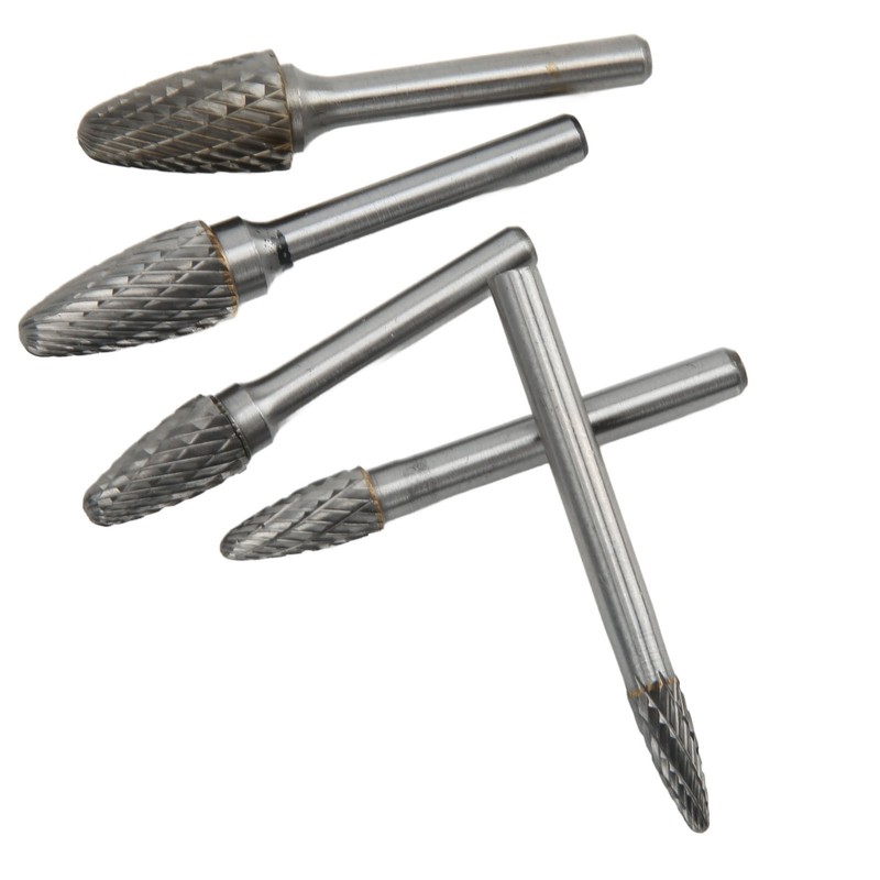 Double Cut Carbide Rotary File Bit Set 6mm Diameter Shank