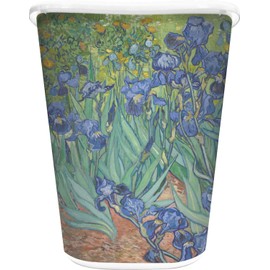 RNK Shops Irises (Van Gogh) Waste Basket - Double Sided (White)