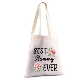 JXGZSO Mammy Gifts Best Mammy Ever Tote Bag Mother's Day Gift For Mom Grandma Grandmother (Best Mammy Tote CA)