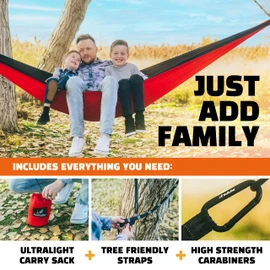 MalloMe Camping Hammock with Straps - Heavy Duty Outdoor Hammocks Portable Hammock 1 & 2 Two Person Double Hammock - Amacas Hamacas Para Adultos & Kids Backpacking Tree Hamock Hammok Hamic Small Large