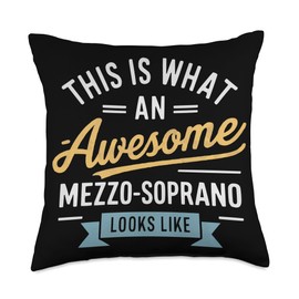 Mezzo Soprano Singer Vocal Vocalist Voice Singing Choir Throw Pillow