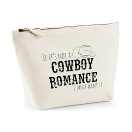 Hippowarehouse If It's not a Cowboy Romance I Don’t Want it Printed Make up Cosmetic wash Bag 18x19x9cm