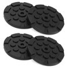 QWORK® Set of 4 Rubber Plates Rubber Pad Diameter 120