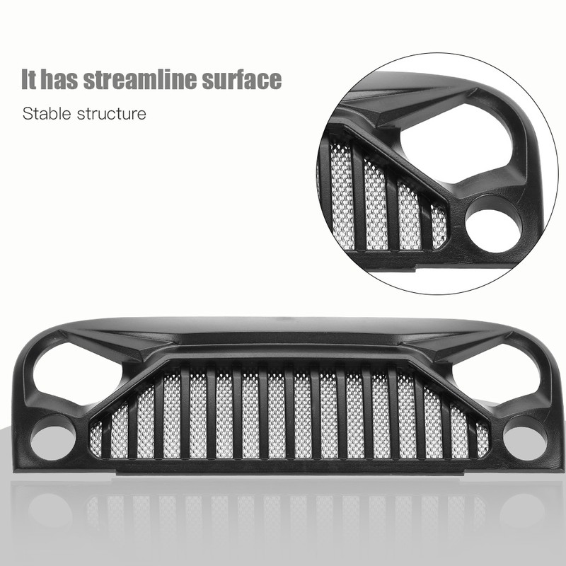 Nylon Angry Eyes Grille Body 1:10 Car Front Accessory Set