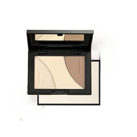 Mooekiss Highlight Shading, Three Color Palette, Shading Palette, High Adhesion, Highlight, Large Capacity, Nose Shadow, Matte, Cheek, 3D Bronzer, 3D Sensation, Small Face, Sparkling, Portable, Pore