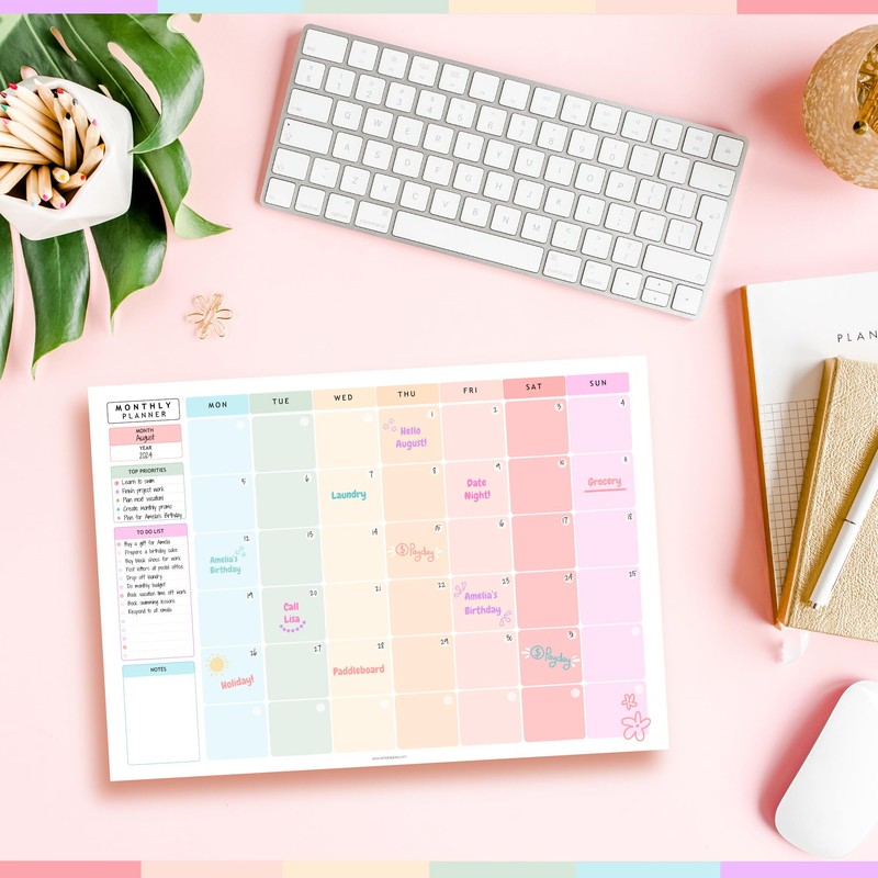 Monthly To Do List Notepad | Monthly Planner Desk Pad,