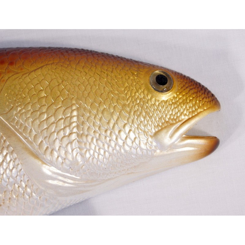 Handpainted Large Red Drum Fish Ocean Restaurant Wall Mount Decor
